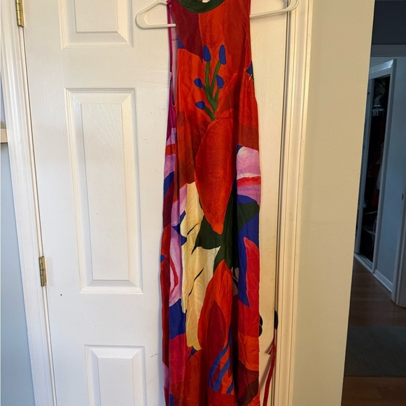 Anthropologie Red and Blue Floral Maxi Dress - Picture 2 of 7
